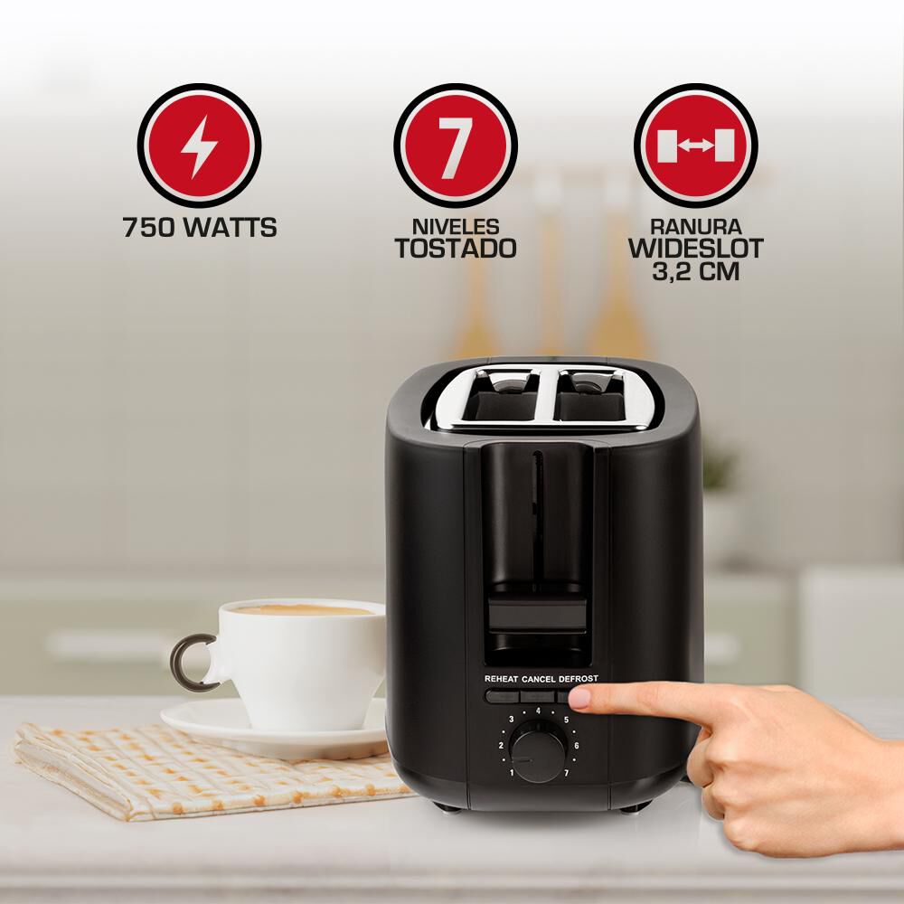 Tostador De Pan Thomas Th-117 / 2 Rebanadas / 750 Watts image number 3.0