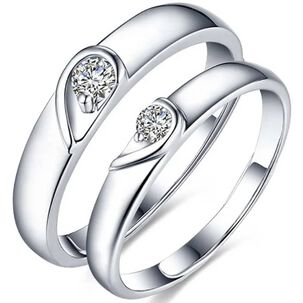 2 Anillos Promesa Plata Fina 925