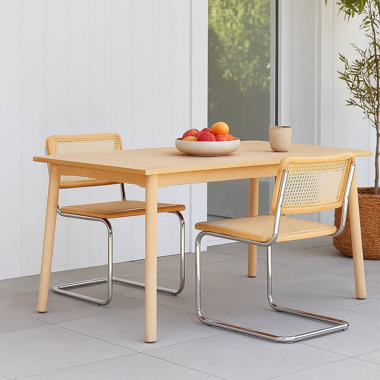 Pack De 2 Sillas Breuer Madera Y Rattan - Madera image number 1.0