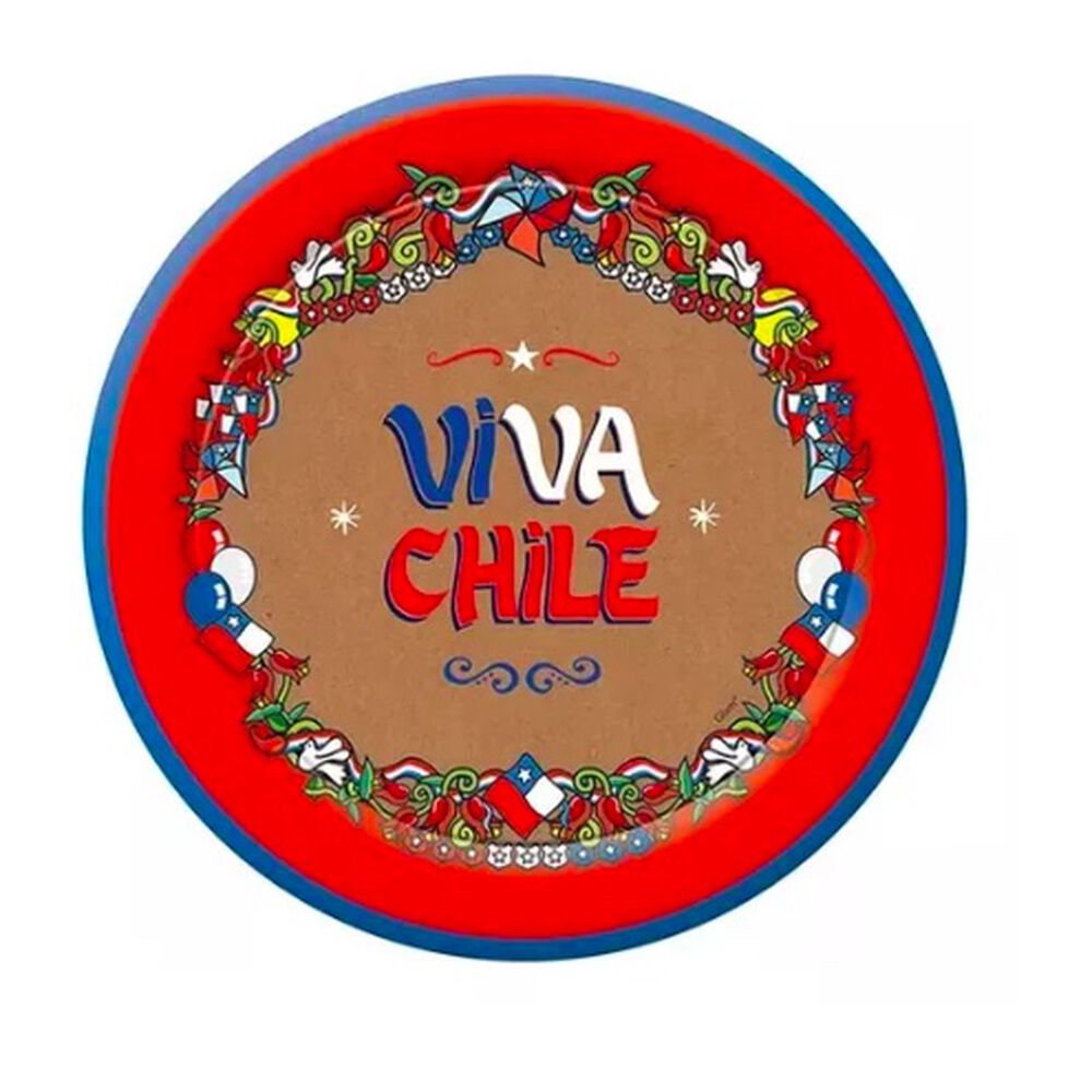 Platos De Cartón Viva Chile, Fiestas Patrias 48 Unidades image number 1.0