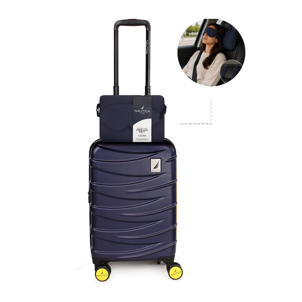 Pack Maleta De Cabina M&oacute;naco 10kg Azul + Kit De Sue&ntilde;o Nautica image number 0.0