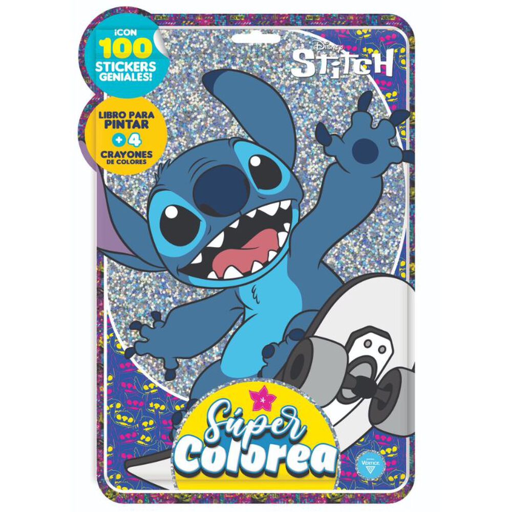 Libro Mega Super Colorea Stitchs Vertice image number 0.0