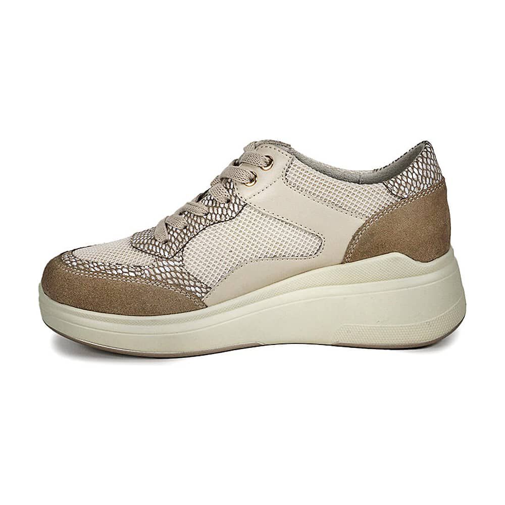 Zapatilla Cuero Danette Beige image number 4.0