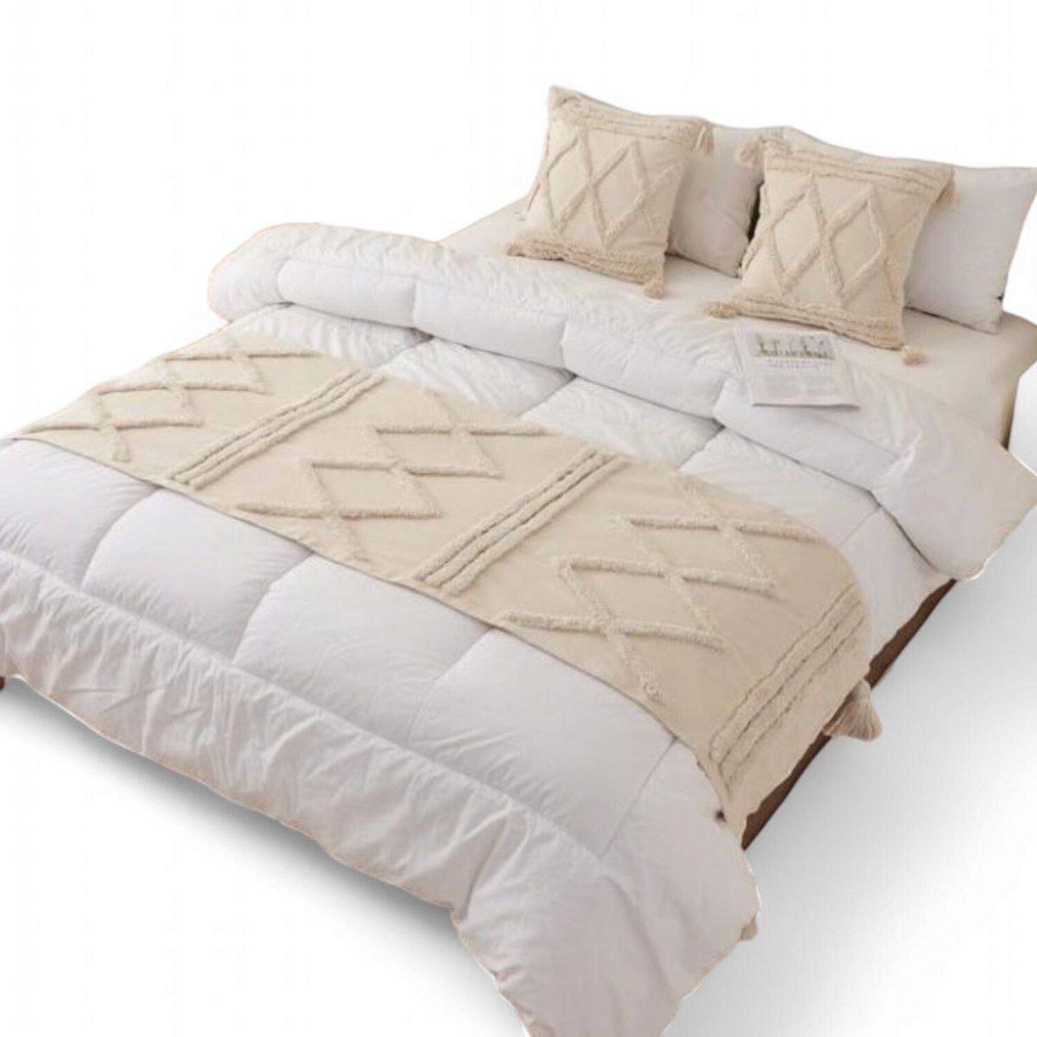 Piecera Boho 2 Plazas O King Pie De Cama Medida 210cm X 70cm + 2 Fundas 45cm X 45cm - Pb2-1 image number 0.0