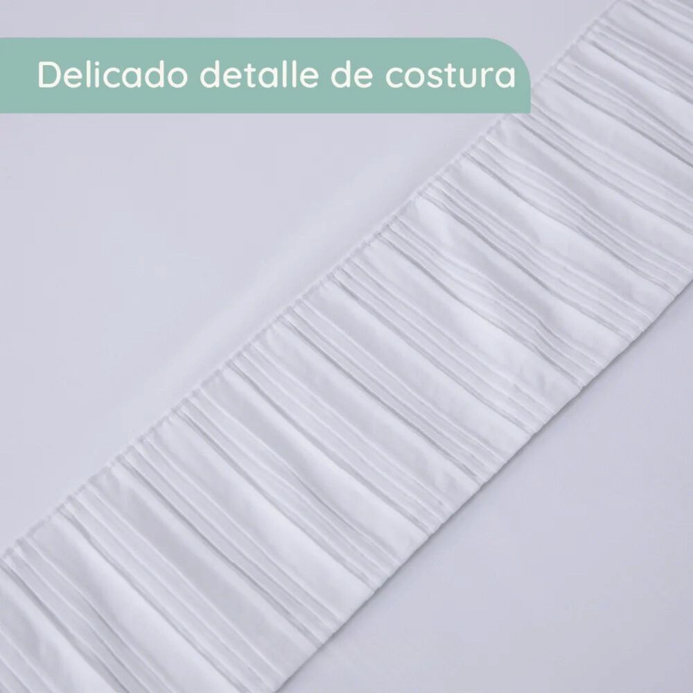 Sabanas 2 Plazas Microfibra 300 Hilos Blanco image number 4.0