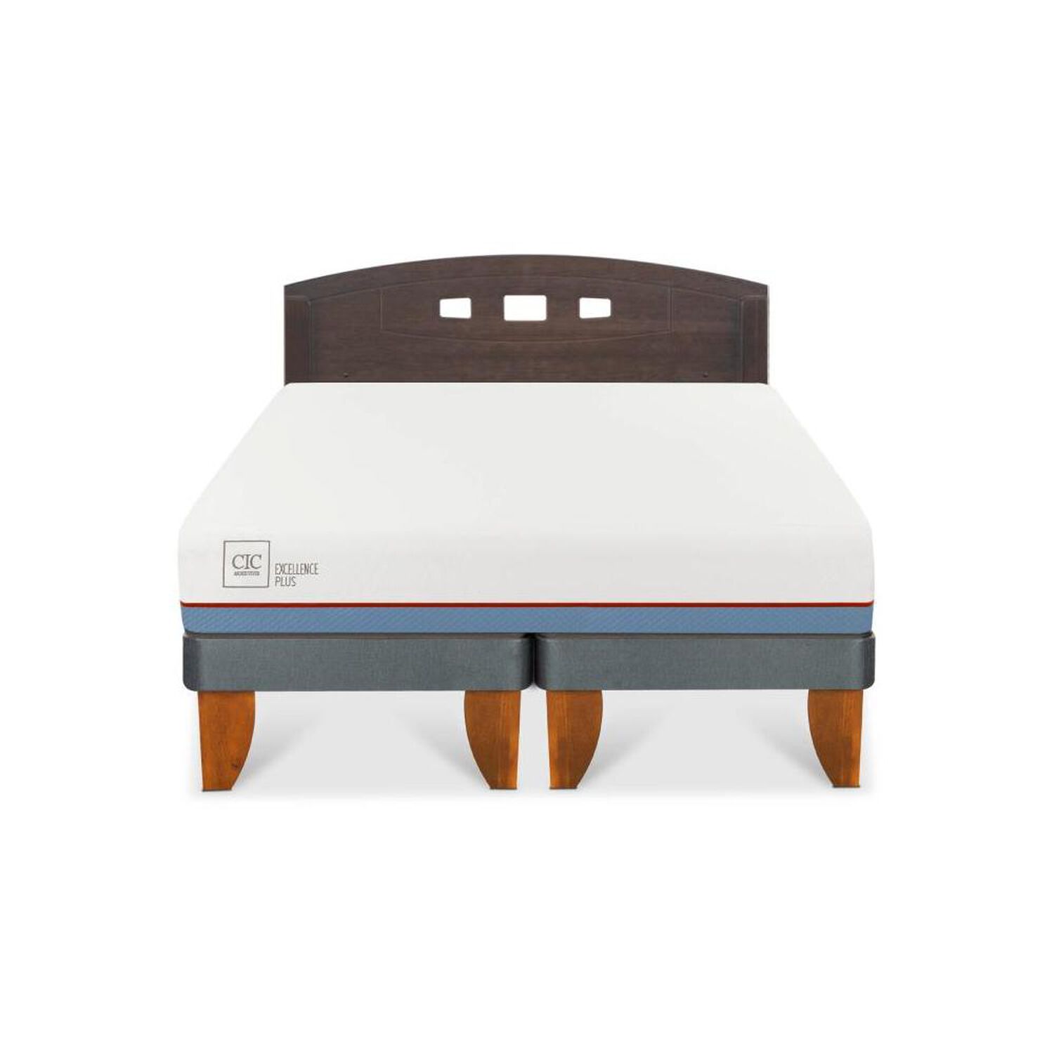 Cama Europea Cic Excellence Plus / 2 Plazas / Base Dividida + Respaldo image number 0.0