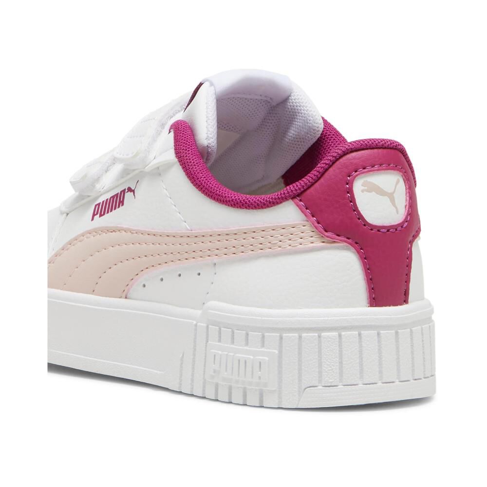 Zapatilla Infantil Niña Puma Carina 2.0 V Ps Blanco/rosado image number 4.0