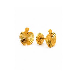Aros Manzana Facetada 5mm Oro 18k 0.90gr Regalo Mujer Ni&ntilde;a Dorado