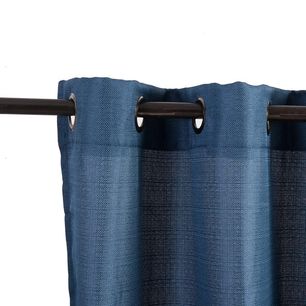 Set Cortina Jqd Rustica 8pzas Argolla 140x220 Azul
