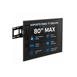 Soporte De Tv Deluxe Con Brazo Acerado Reforzado 32" A 80"