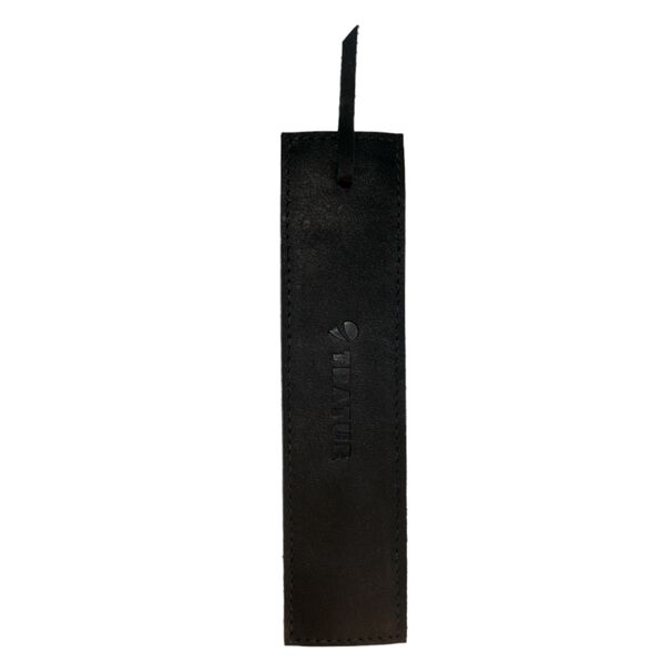Marcapaginas De Cuero Negro