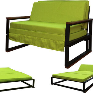 Futon Folk 1,5 Plaza "verde Pistacho"