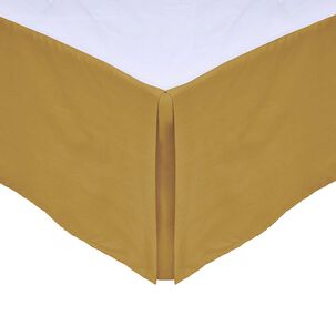 Faldon 144 Hilos Mashini 2 Plazas Mostaza