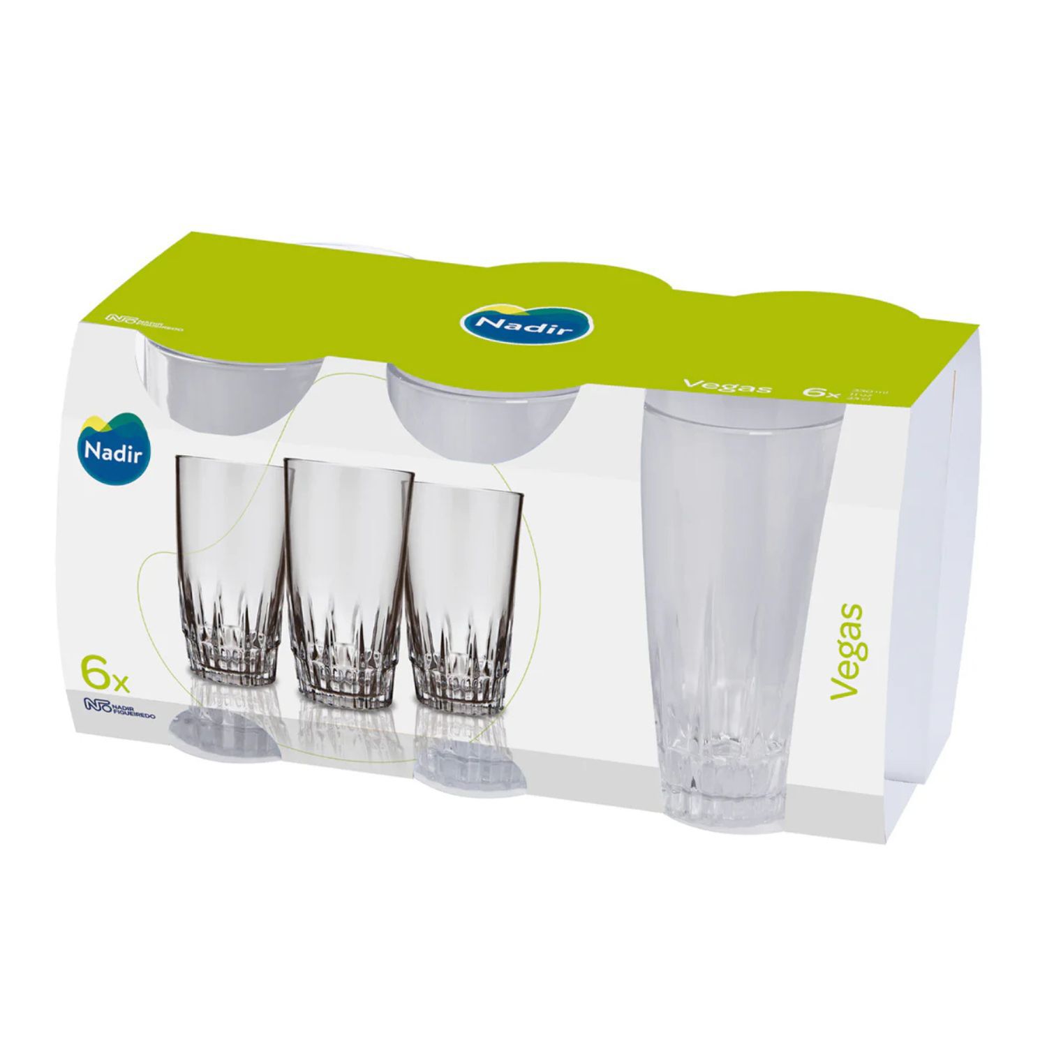 Set 6 Vasos Altos Vegas 330ml Nadir Cocina Cristaleria image number 0.0
