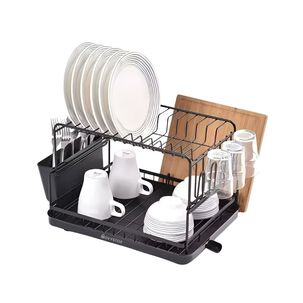 Secaplatos Escurridor Acero Inoxidable De 2 Niveles +drenaje