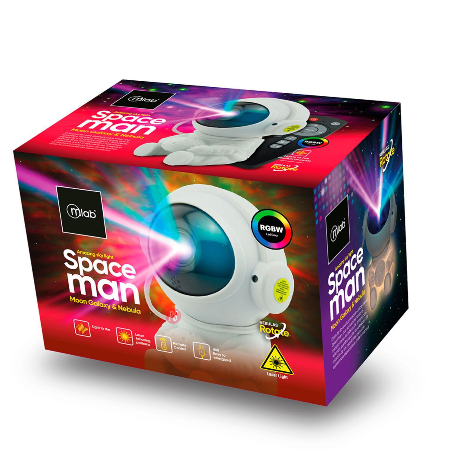 Spaceman Proyector Galaxia Led L&aacute;ser Con Rotaci&oacute;n - Ps image number 7.0