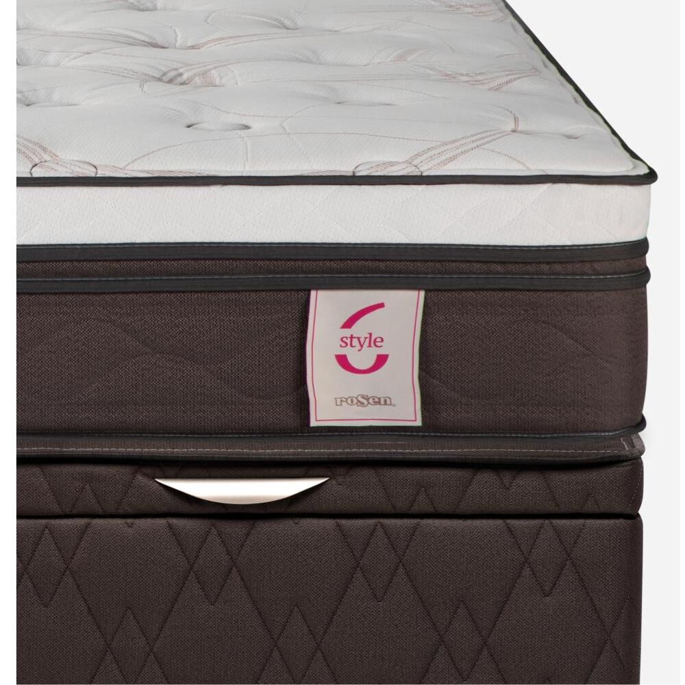 Cama Ba&uacute;l Rosen New Style 6 / 2 Plazas / Base Normal + Set De Maderas image number 4.0
