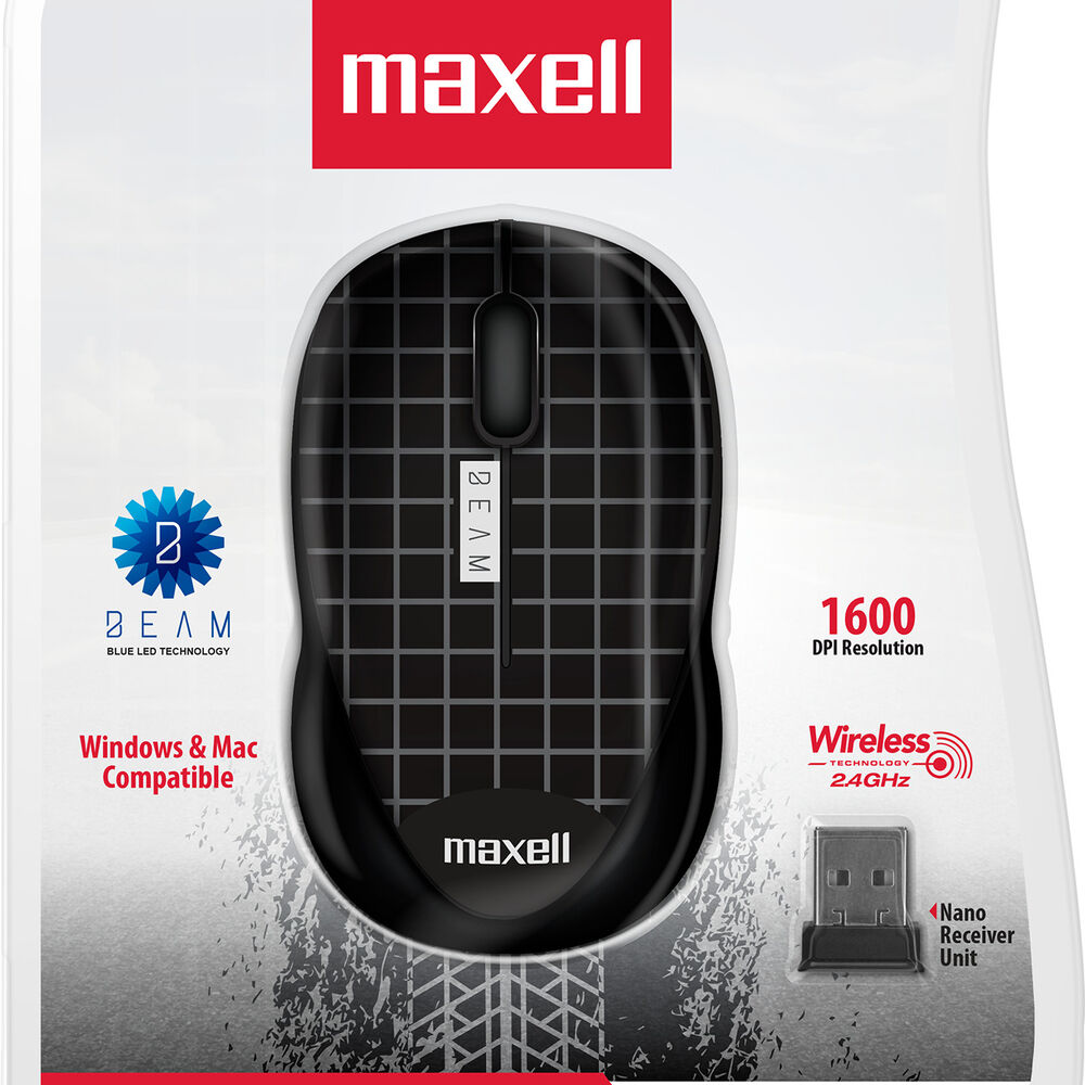 Mouse Óptico Inalámbrico Maxell Trace 1600 Dpi 2.4ghz Negro image number 2.0