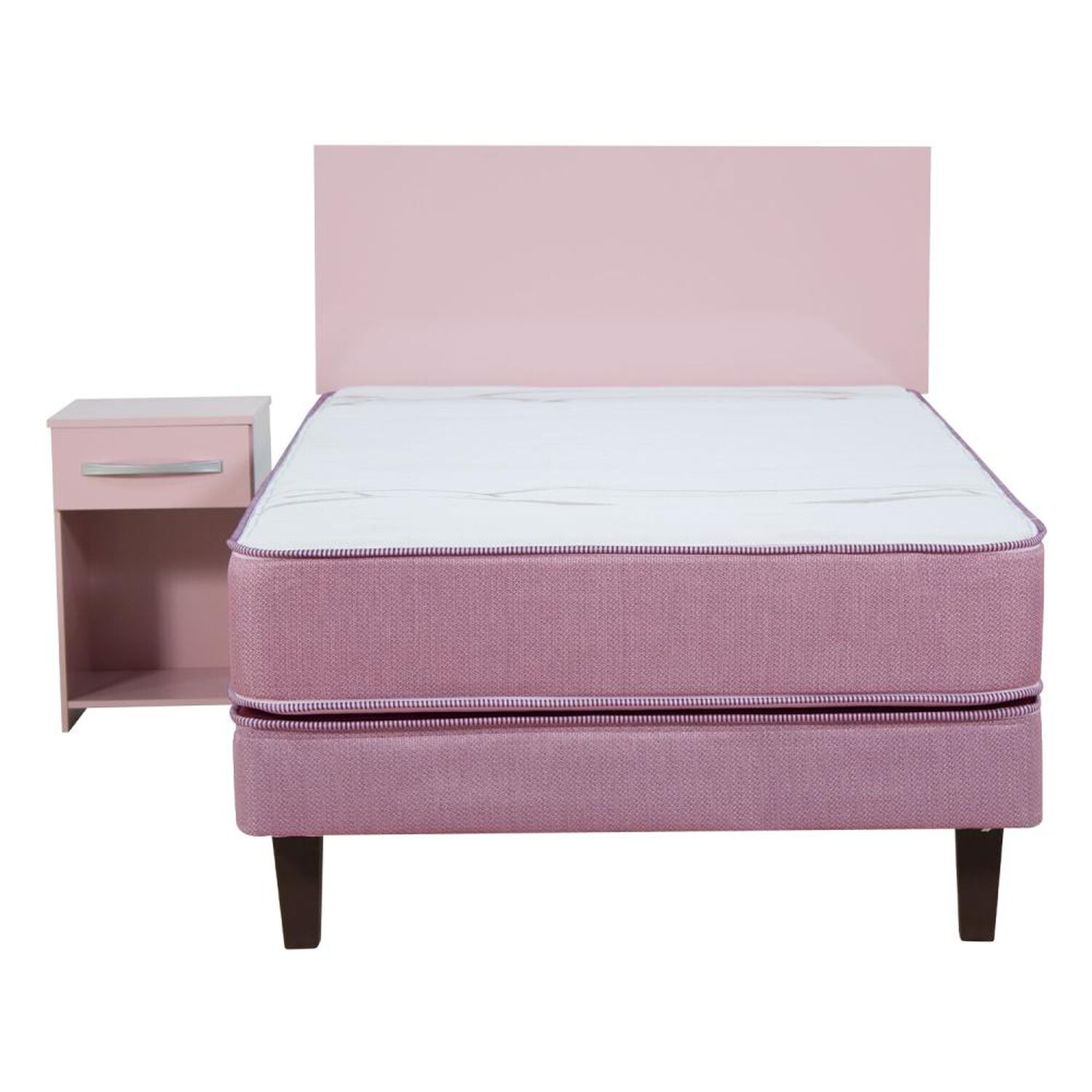 Cama Europea Mantahue Color / 1 Plaza / Base Normal  + Set De Maderas image number 0.0