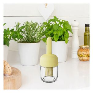 Dispensador De Aceite Vidrio Con Pincel Brocha Silicona Cocina