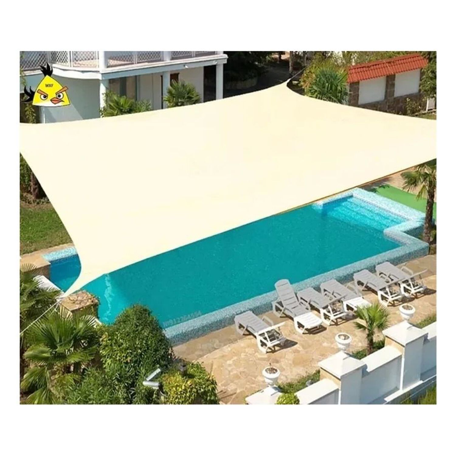 Carpa Toldo Vela Rectangular Impermeable 6x8 Metros image number 2.0