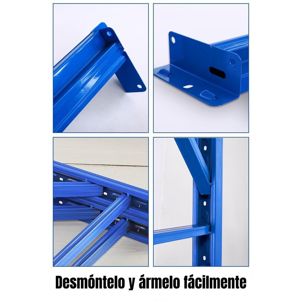 Estantes Metalicos 200*60*200cm Azul Naranjo 800 Kilos image number 13.0