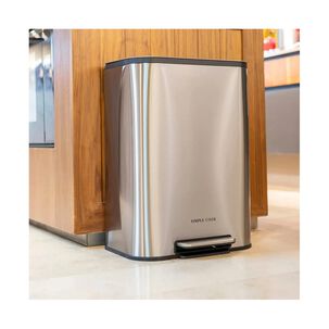 Basurero 50l Con Pedal Mate Y Anti Huellas Simple Cook