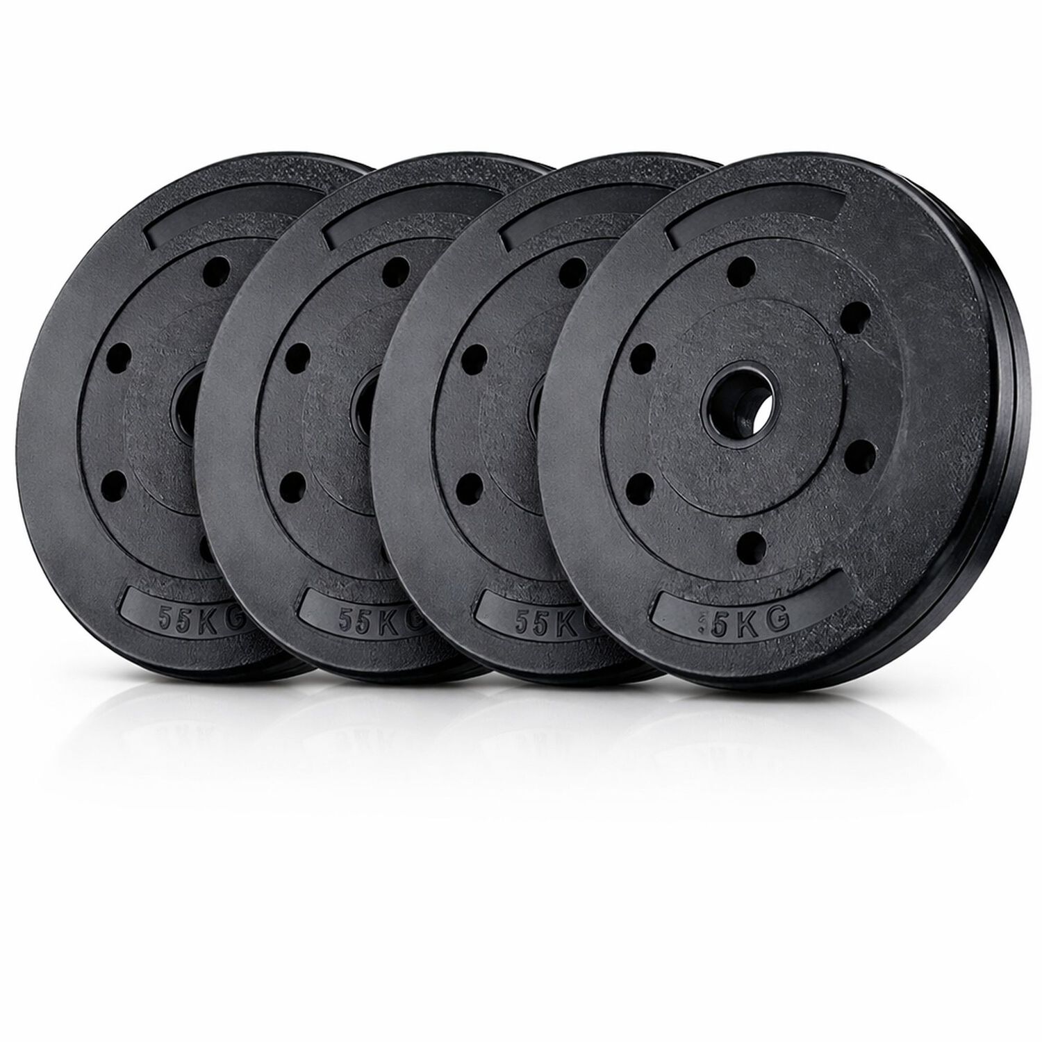 Set 4 Discos Preol&iacute;mpicos Pvc 5kg 20kg Total image number 0.0
