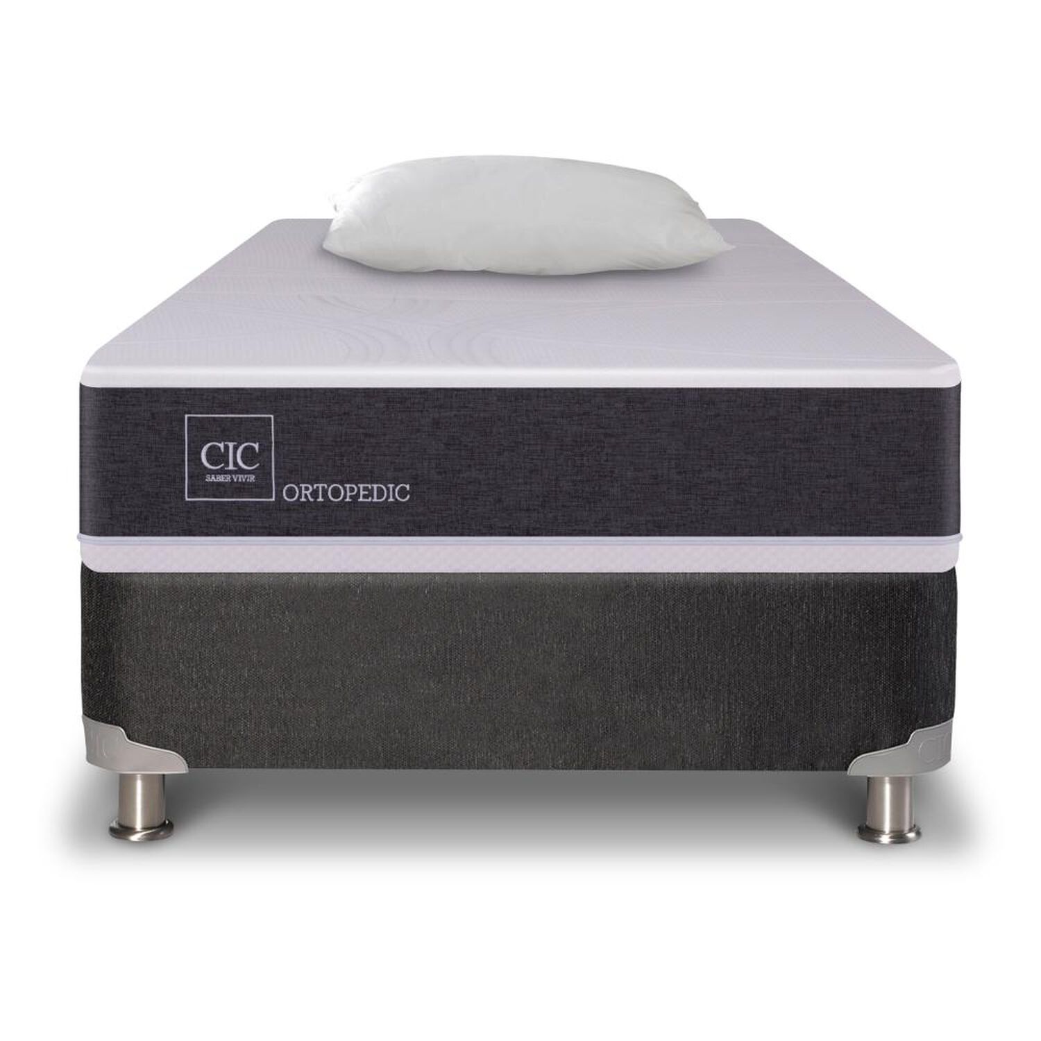 Box Spring Cic New Ortopedic / 1.5 Plazas / Base Normal + Almohada image number 0.0