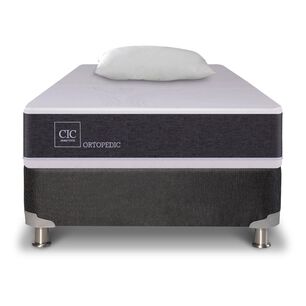 Box Spring Cic New Ortopedic / 1.5 Plazas / Base Normal + Almohada