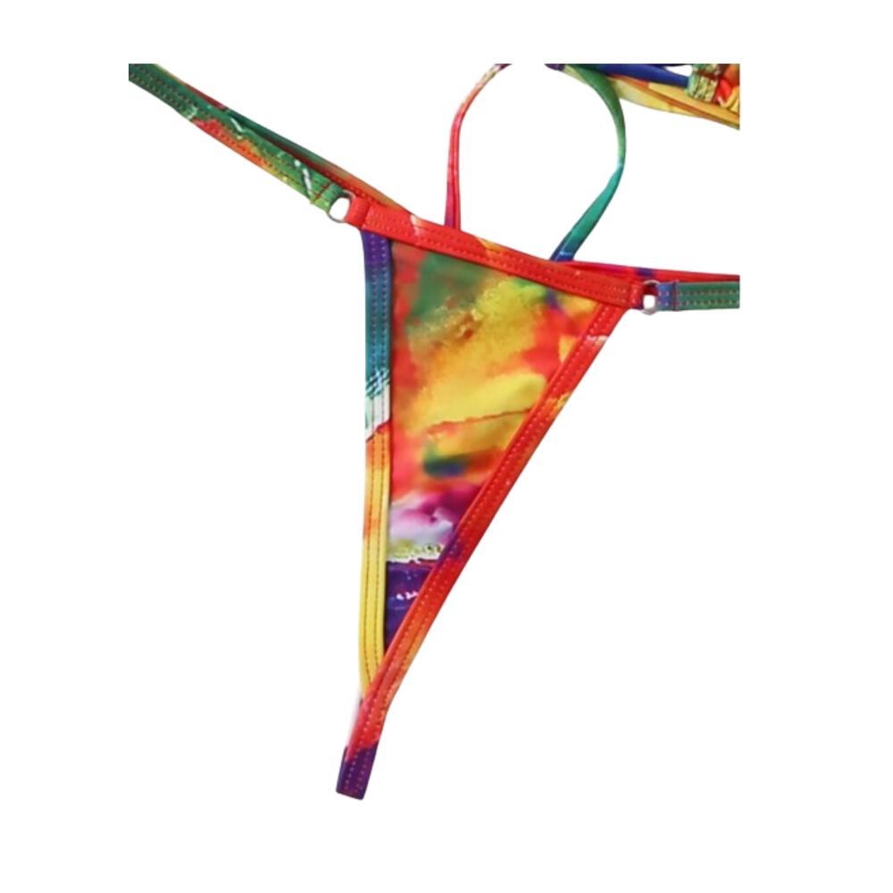 Traje Ba&ntilde;o Bikini Micro Tri&aacute;ngulo Con Estampado Muy Sexi image number 6.0