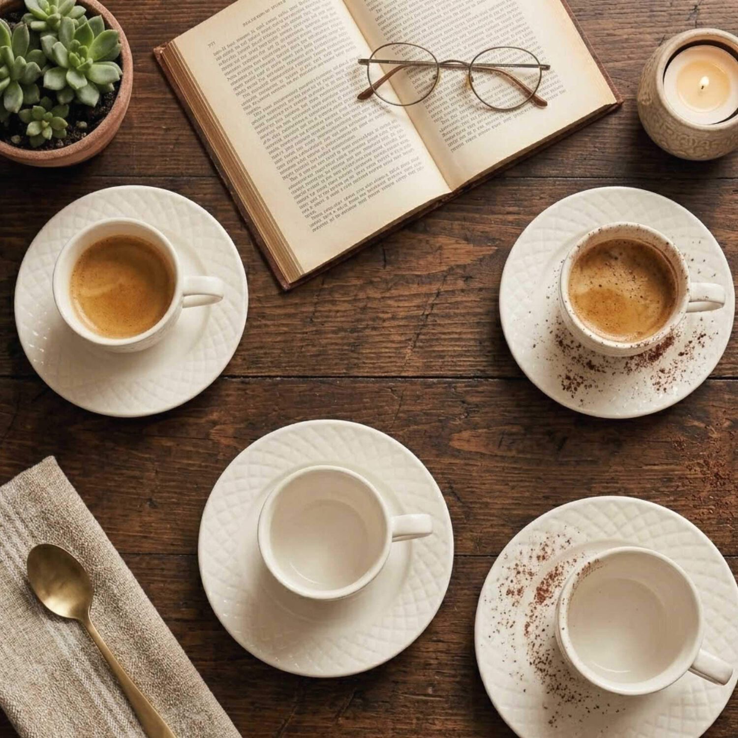 Set 6 Tazas + 6 Platos T&eacute; O Caf&eacute; Porcelana Windsor 210 Ml image number 3.0