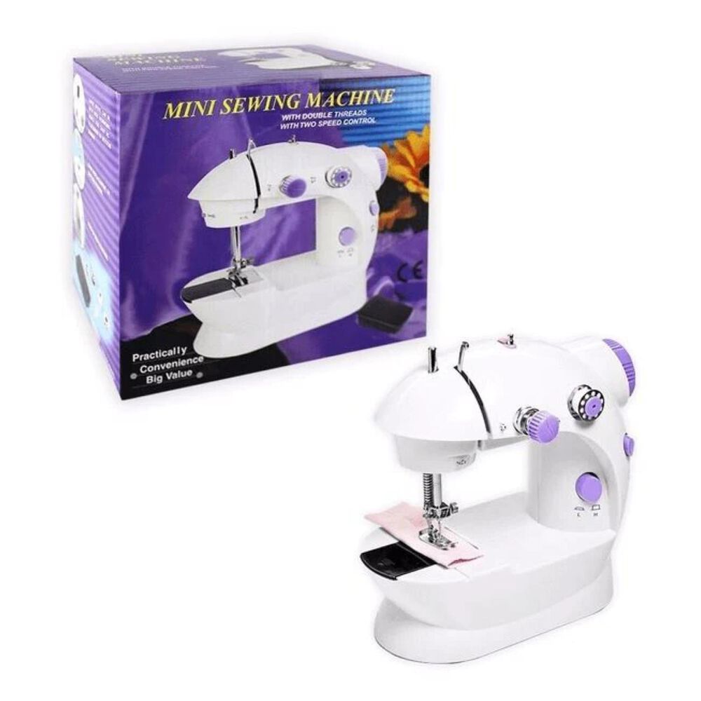 Maquina De Coser Portatil 22.5x13.5x21cm Blanco Morado image number 3.0