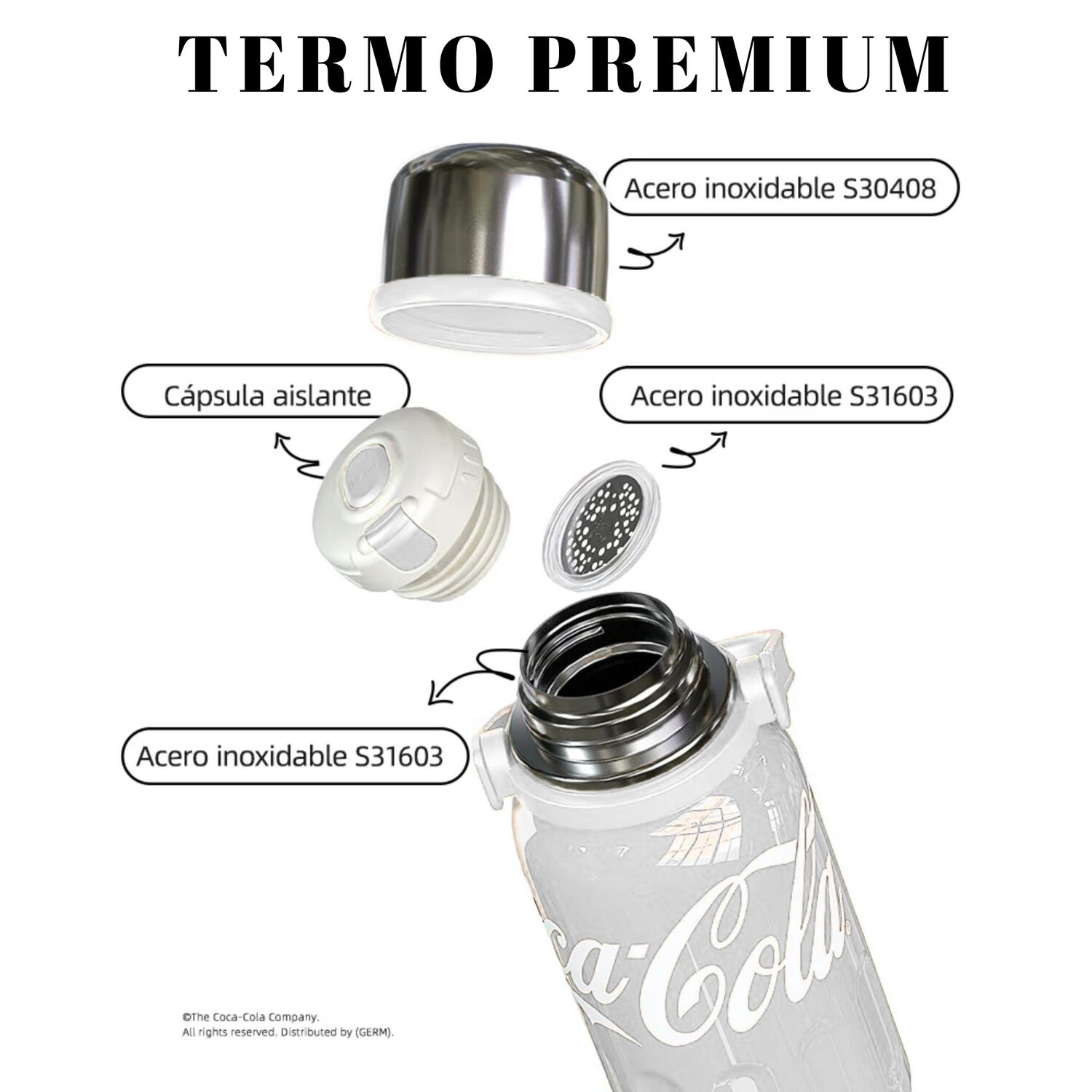 Termo Germ De Acero Inoxidable Coca-cola 1.2l White Edition image number 7.0