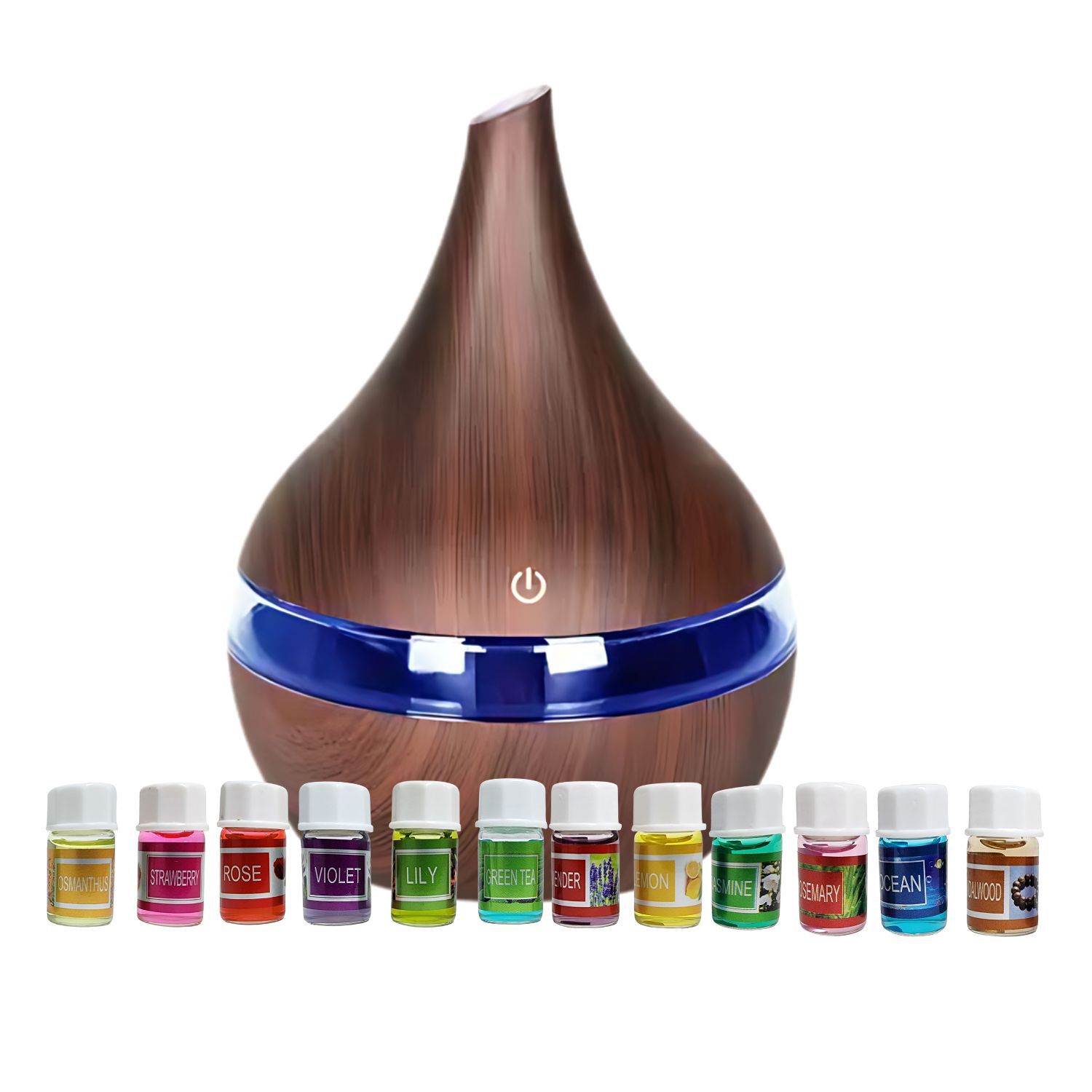Pack Humidificador Marron Oscuro + 12 Esencias Aromaticas image number 2.0