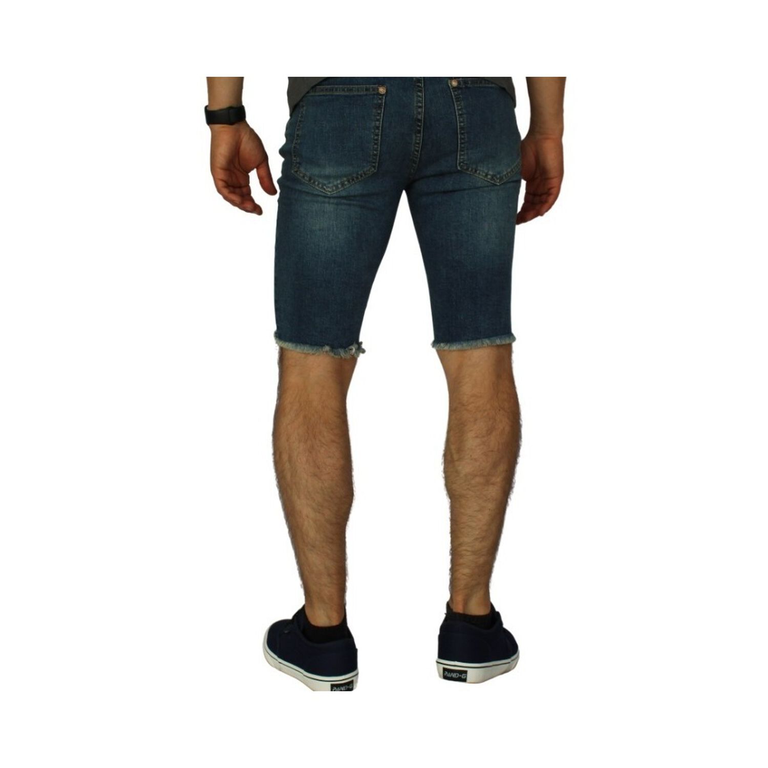 Short S&uacute;per Slim Destroyed Azul image number 2.0