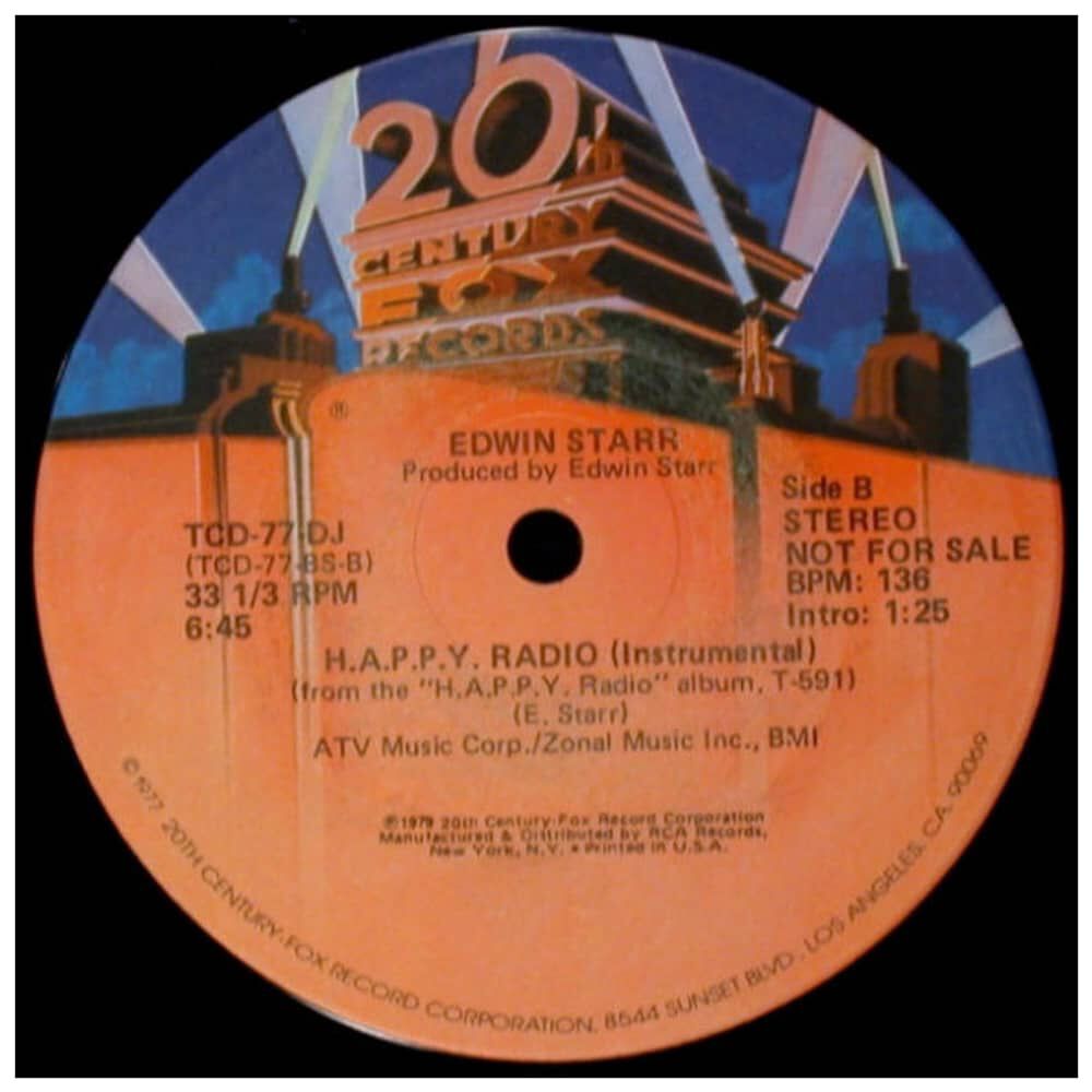Edwin Starr - H.a.p.p.y. Radio | 12" Maxi Single Usado image number 2.0
