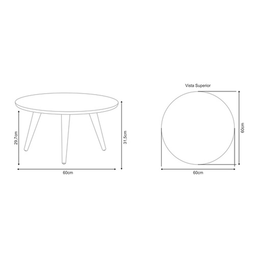 Mesa De Centro Alba Preto 60x60x32 image number 1.0