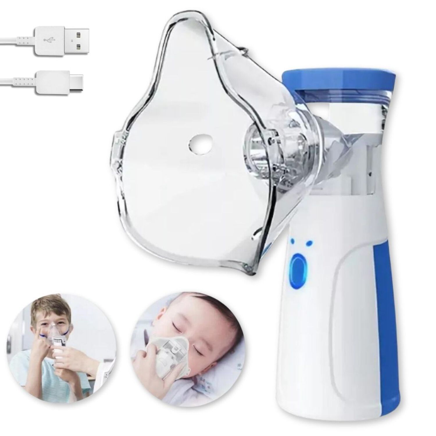 Nebulizador Inhalador Port&aacute;til Recargable Usb Ni&ntilde;os Adultos Mesh image number 0.0