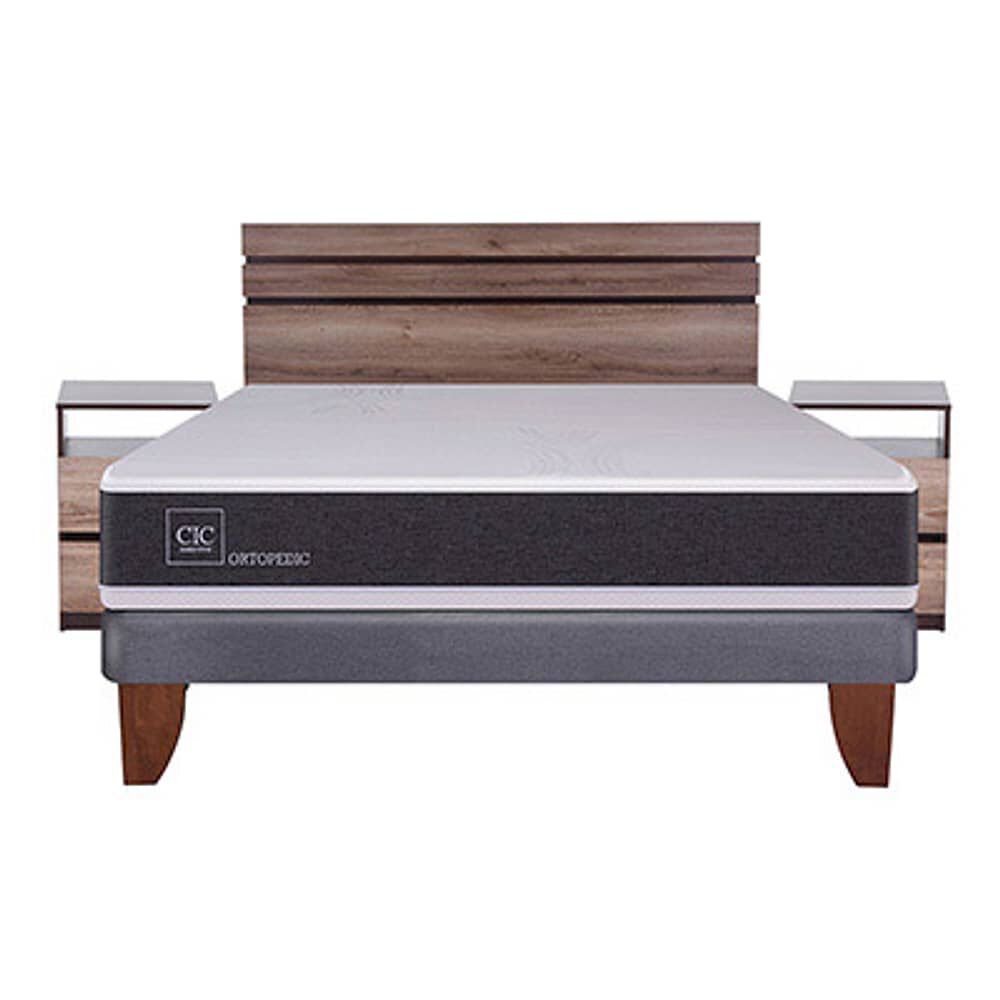 Cama Europea Cic New Ortopedic / 2 Plazas / Base Normal + Set De Maderas image number 5.0