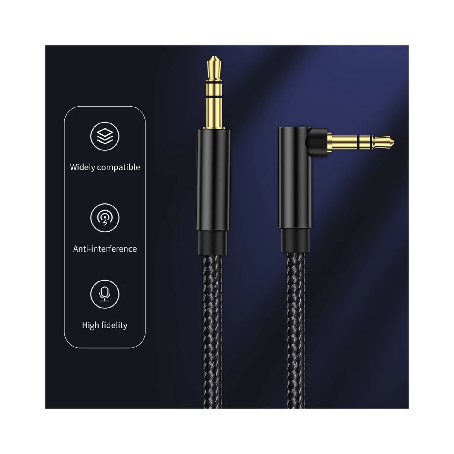 Cable De Audio Premium 1x1 Jack 3.5mm Acordonado 3mt image number 5.0