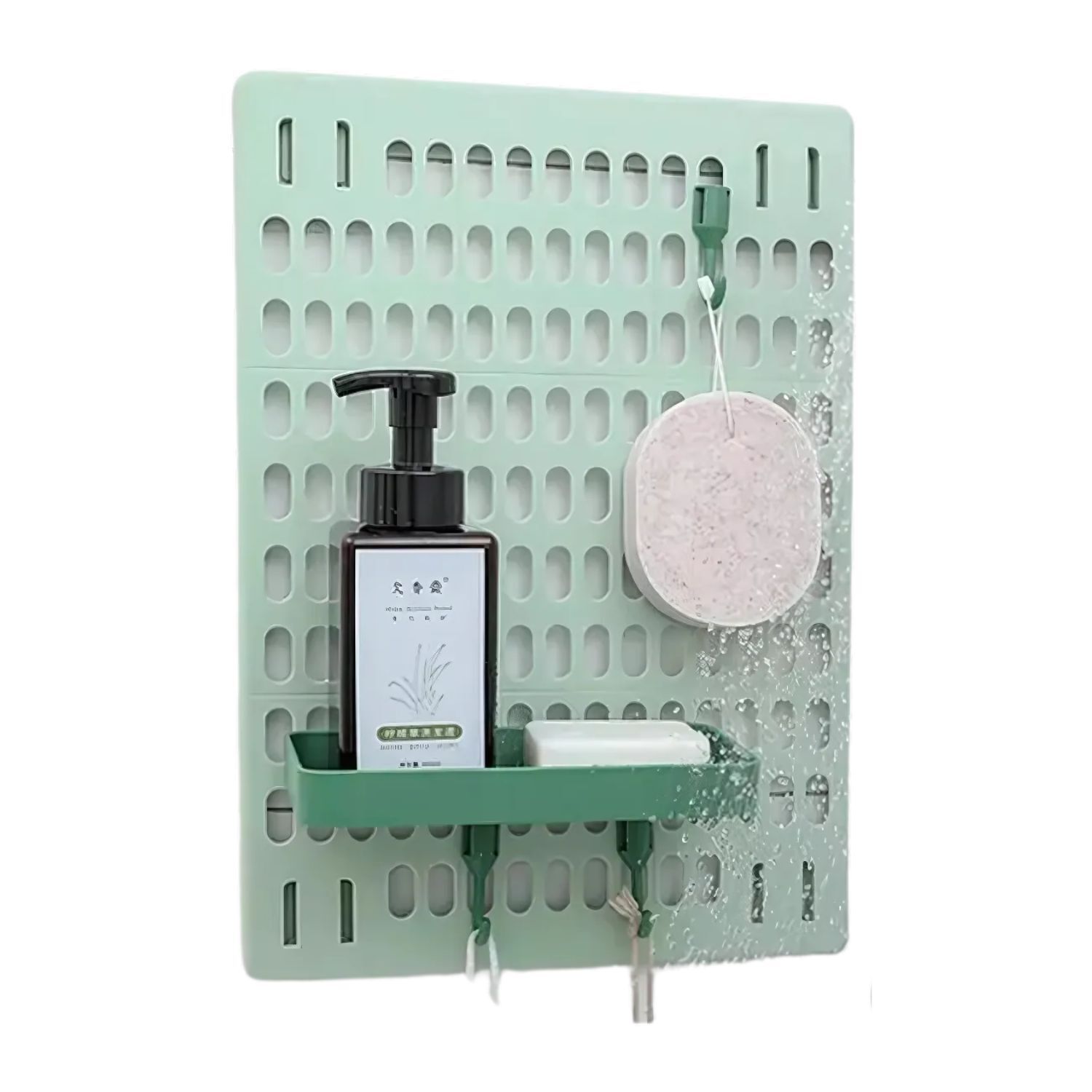 Rejilla Soporte Pl&aacute;stico Ba&ntilde;o Verde Rectangular Durable image number 1.0