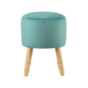 Pouf Bird Diseño Turquesa Felpa 35x35x45 Cm