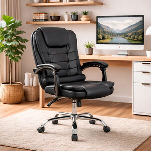 Silla Escritorio Gerencial Praga Ergon&oacute;mica Negra