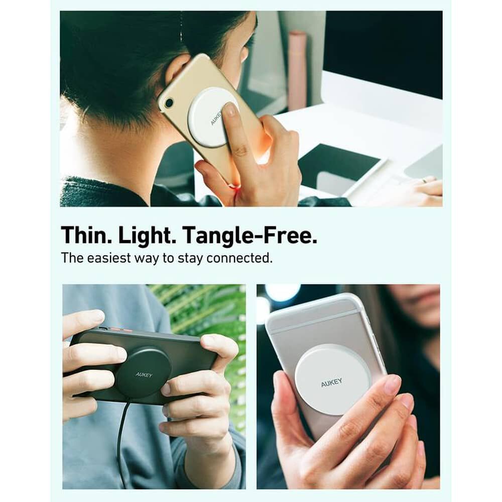 Aukey Cargador Cargador Inal&aacute;mbrico Magn&eacute;tico Para Iphone 12 Negro - Lc-a1 image number 6.0
