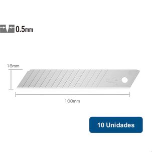 Repuesto Cuchillo 18mm 15 Segmentos Lbd-10 10un. - Olfa