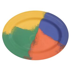 Set De 2 Plato Ovalado Melamina Celebration 30 X 23 Cm