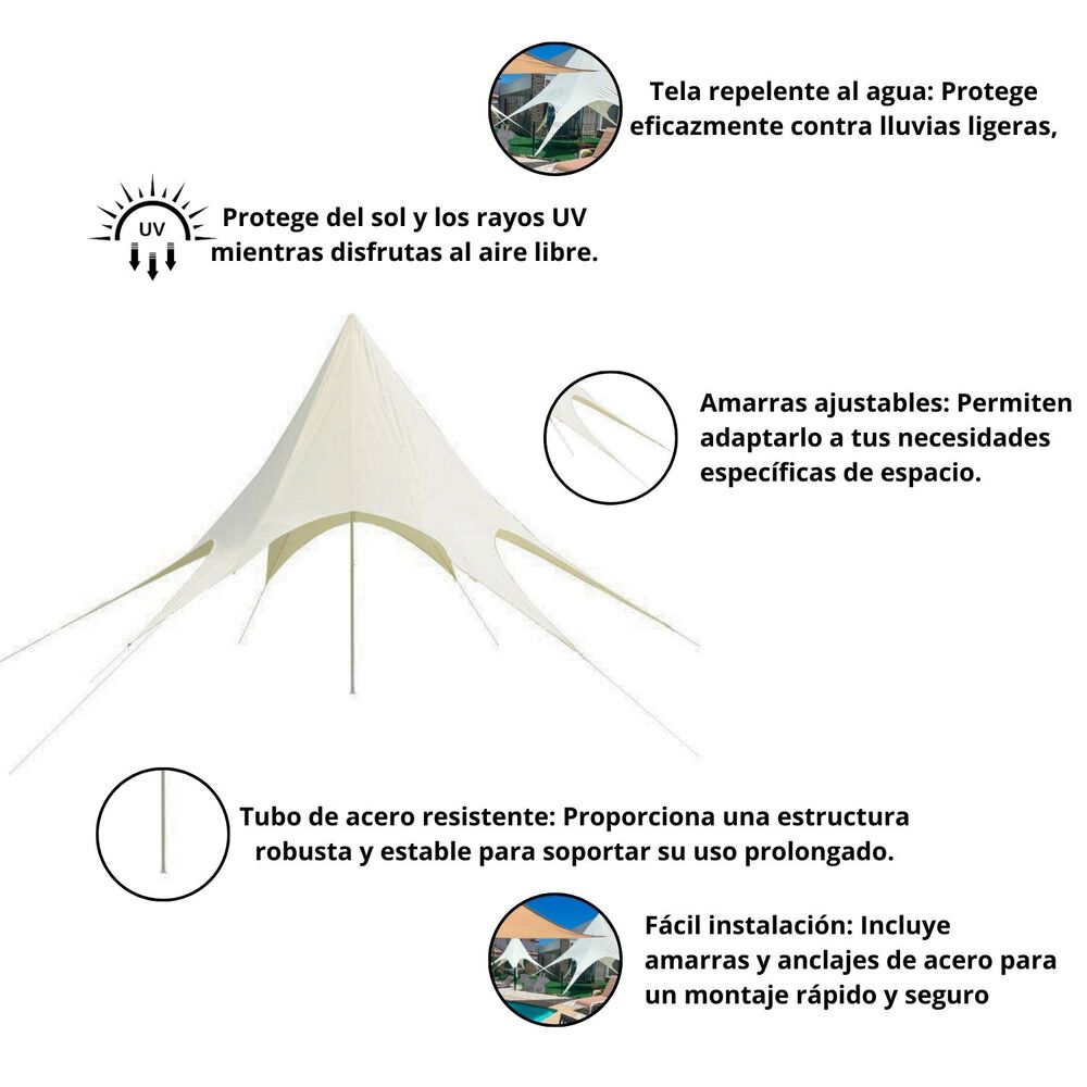 Toldo Estrella 3.5mts Marfil image number 2.0