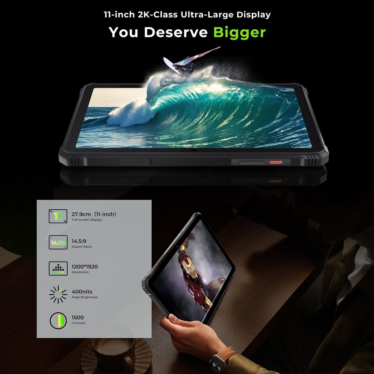 Hotwav R9 Pro - Tablet Resistente Con Bater&iacute;a De 20.080mah Y Pantalla 2k image number 2.0