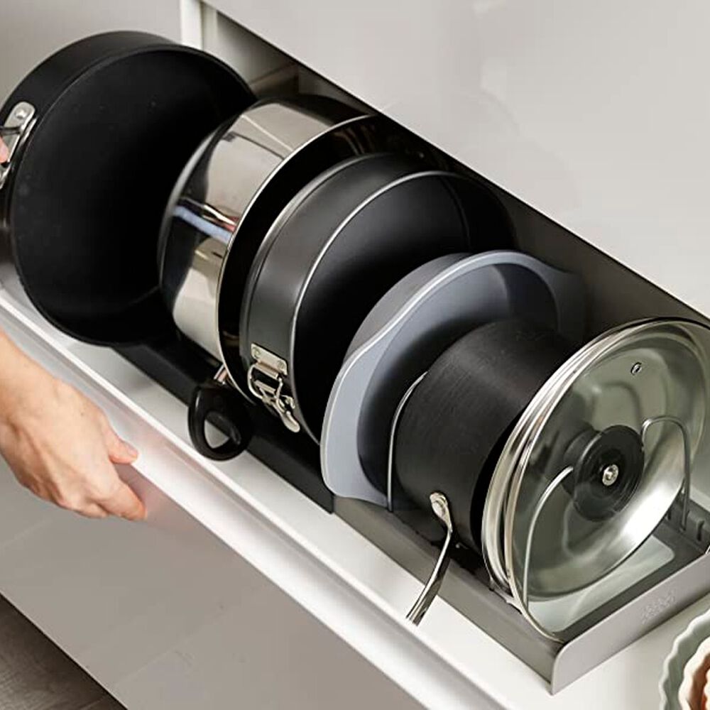 Organizador Para Platos Tapas Ollas Acero Inoxidable Ajustable image number 2.0